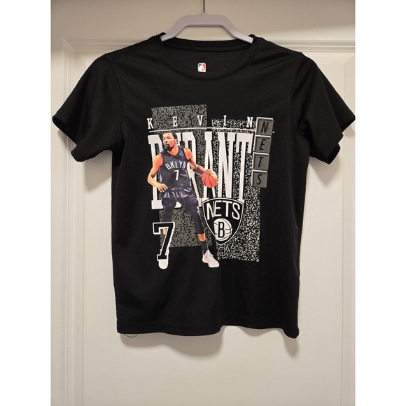 NBA Other - NBA Brooklyn Nets Kevin Durant 7 Graphic T-Shirt Kids Medium 10-12 Black Tee